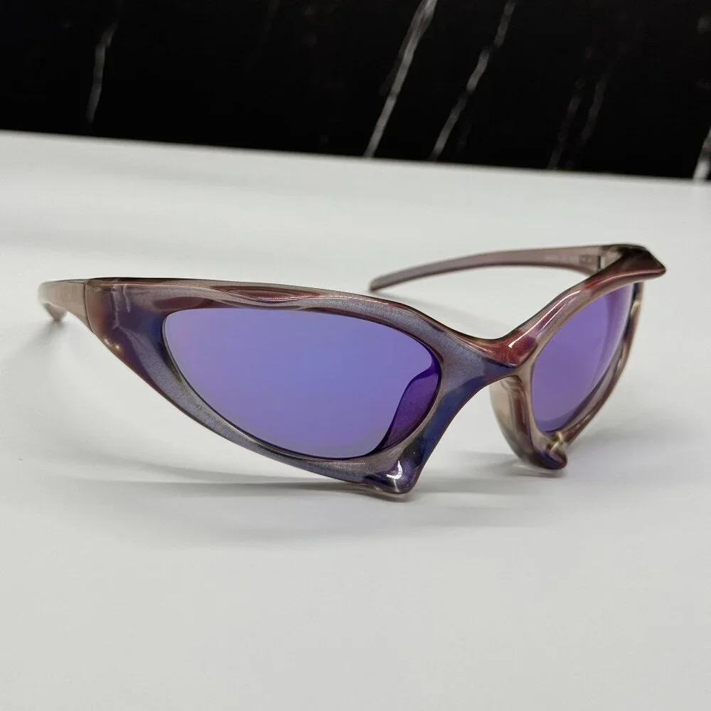 NEW BALENCIAGA SUNGLASSES PURPLE UNISEX BALENCIAGA BB0352S 002